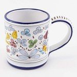 Handmade Italian Ceramic Arabesco Classico Mug - 8.5 oz