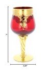 Murano Glass Wine Glasses Set - 24K Gold Leaf