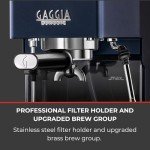 Gaggia RI9380/50 Classic Evo Pro Espresso Machine, Classic Blue, Small