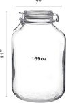 Bormioli Rocco Fido Clear Jar, 169 Oz, 5 L