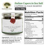 Frantoi Cutrera Gourmet Italian Capers in Sea Salt - Capers Non Pareil - Capers For Cooking and Garnishing - Mediterranean Caper Imported From Italy 5.3oz (150g)