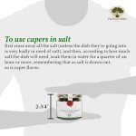 Frantoi Cutrera Gourmet Italian Capers in Sea Salt - Capers Non Pareil - Capers For Cooking and Garnishing - Mediterranean Caper Imported From Italy 5.3oz (150g)