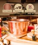 9.8 Inch Red Copper Pot for Polenta - Italian-made