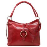 Medium Floto Tavoli Leather Shoulder Crossbody Tote Tuscan