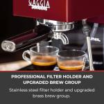 Gaggia RI9380/47 Classic Pro Espresso Machine, Cherry Red