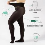 Italian Seamless Opaque Tights in Black