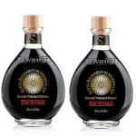 Due Vittorie Oro Gold, Barrel Aged Balsamic Vinegar of Modena IGP With Cork Pourer, All-Natural, Extra Dense Premium Vinegar Aceto Balsamico di Modena IGP Italy - 8.45fl oz / 250ml - Pack of 2
