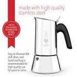Bialetti Venus Stovetop Espresso Coffee Maker, 6-Cup, Stainless Steel