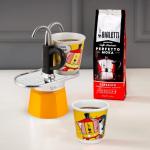 Bialetti Mini Express Lichtenstein - Moka Set, Yellow