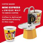 Bialetti Mini Express Lichtenstein - Moka Set, Yellow