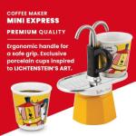 Bialetti Mini Express Lichtenstein - Moka Set, Yellow