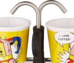 Bialetti Mini Express Lichtenstein - Moka Set, Yellow