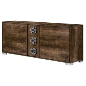 Limari Home Athen Dresser Wood & Chrome Brown/Black