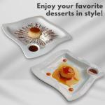 Elegant 12-inch Italian Porcelain Plates with Sauce Compartment