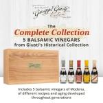 Giuseppe Giusti Historical Collection of 5 Italian Balsamic Vinegars with Wood Gift Box Made in Modena, Italy - Award-Winning, Aged, Gourmet Vinegar - 100 ml Bottles