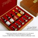 Giuseppe Giusti Scrigno Italian Balsamic Vinegar with Condiments Aged in Oak, Gourmet Aged Historical Collection and Premium Balsamic Vinegars Wooden Gift Collection From Modena, Italy