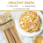 Morelli Pappardelle Pasta Noodles - Organic Pasta With Wheat Germ - Imported Pasta from Italy, Pappardelle Noodles Pasta, Wide Noodles, 17.6oz (500g) - Pack of 2