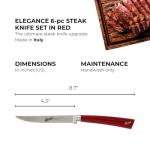 Elegant Set of 6 Italian Steak Knives