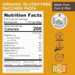 Morelli Paccheri Pasta - Organic, Large, Gluten-Free Pasta Made from Corn and Rice - Large Circle Gluten-Free Pasta from Italy, Italian Gourmet Pasta - 8.8 Ounce (Pack of 1)