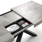 Mobili Fiver Extendable Table, Concrete Grey, Italian Made