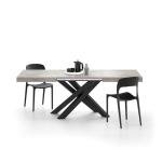 Mobili Fiver Extendable Table, Concrete Grey, Italian Made
