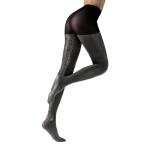 Italian Lurex Glitter Tights - Black/Silver 60 DEN