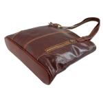 Floto Tavoli Shoulder Bag in Italian Calfskin Brown