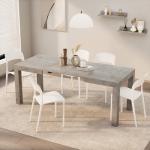 Mobili Fiver Concrete Effect Extendable Dining Table, Grey