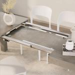 Mobili Fiver Concrete Effect Extendable Dining Table, Grey