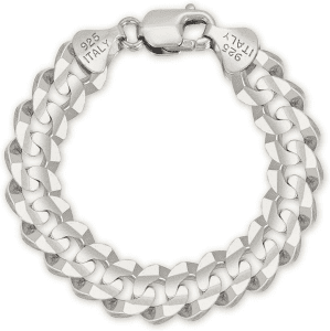 Savlano 925 Sterling Silver Cuban Link Bracelet