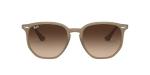 Ray-Ban RB4306 Hexagonal Sunglasses, Opal Beige/Brown Gradient, 54 mm