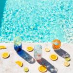 Vietri Nuvola Green & Blue Highball Glass 5.5