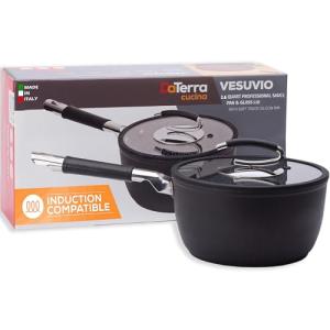 Vesuvio Ceramic Coated Nonstick Sauce Pan, 2.6 Quart