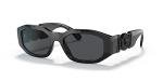 Versace Unisex Sunglasses Black Frame, Dark Grey Lenses, 53MM