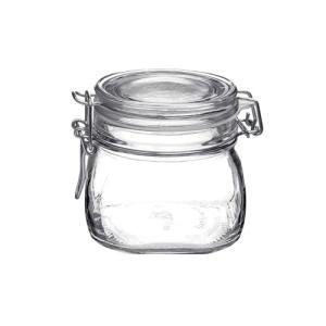 Bormioli Rocco Fido Glass Storage Jars, 17oz, Clear