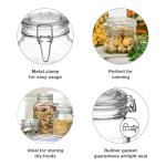 Bormioli Rocco Fido Glass Storage Jars, 17oz, Clear