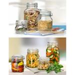 Bormioli Rocco Fido Glass Storage Jars, 17oz, Clear