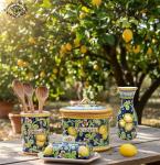 Italian Ceramic Art Pottery Bowl Hand Painted Lemon