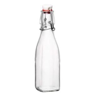 Bormioli Rocco Glass Swing Bottle, 8.5 oz, Clear