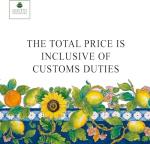 Hand-painted Italian ceramic dinnerware set for 4 personas