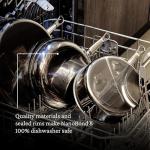 Italian Made Titanium Stainless Steel Cookware Set, Induction Ready