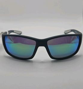 Maui Jim Men's Local Kine Polarized Wrap Sunglasses, Black/Tran Green/Lt Trans Grey/MAUIGreen®, Large