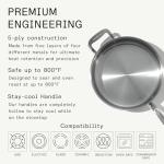 Italian Crafted 3.5 Quart Stainless Steel Sauté Pan