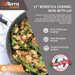 Italian Made Ceramic Wok with Glass Lid 13