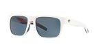 Costa Del Mar Men's Spearo Polarized Square Sunglasses, Matte USA White/Grey Polarized-580P, 56 mm