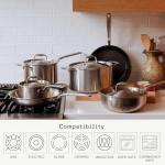 Italian Crafted 10 Piece Stainless Steel Cookware Set