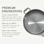 10 Quart Stainless Steel Rondeau Pot - Italian Crafted