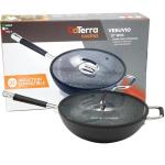 Italian Made Ceramic Wok with Glass Lid 13