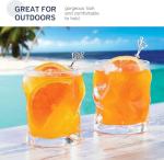 Bormioli Rocco Sorgente Glasses, White, 14.25 oz, 4-Pack