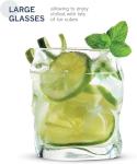 Bormioli Rocco Sorgente Glasses, White, 14.25 oz, 4-Pack